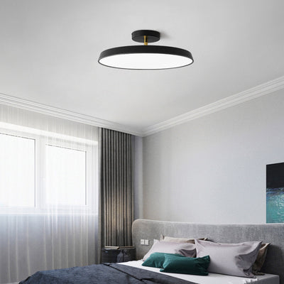 Moderne Mid-Century Geometrische Kreis Hardware Acryl LED Semi-Flush Mount Deckenleuchte für Schlafzimmer 