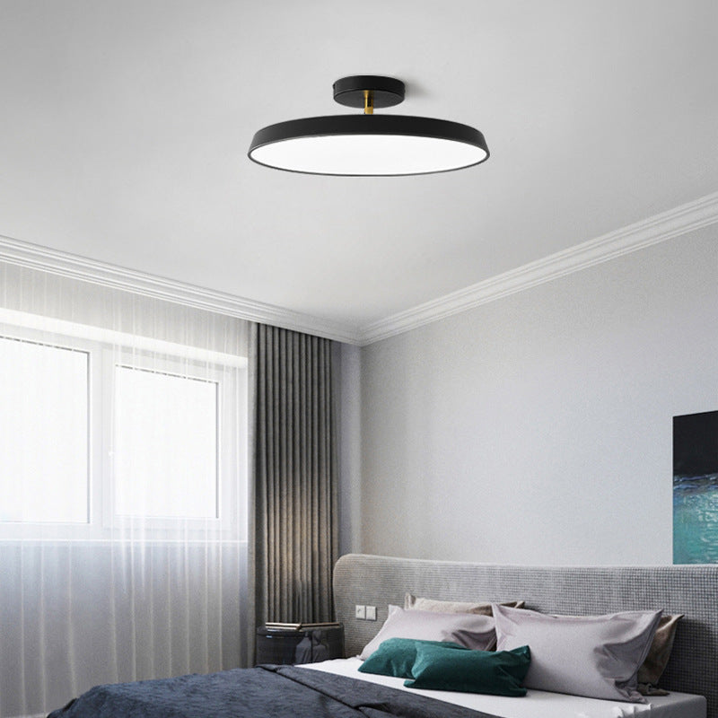 Moderne Mid-Century Geometrische Kreis Hardware Acryl LED Semi-Flush Mount Deckenleuchte für Schlafzimmer 