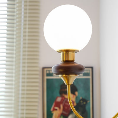 Lámpara Aplique de Pared de 1 Luz de Vidrio de Hierro Redonda Minimalista Moderna para Dormitorio 