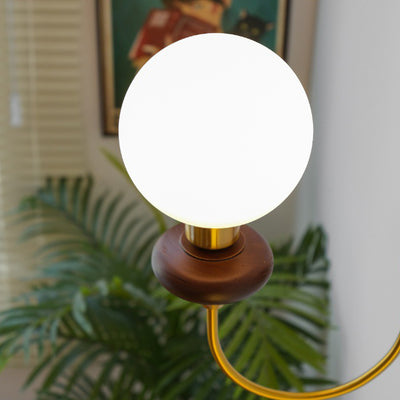 Lámpara Aplique de Pared de 1 Luz de Vidrio de Hierro Redonda Minimalista Moderna para Dormitorio 