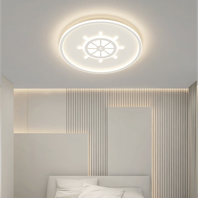 Luz de techo LED empotrada redonda de hierro acrílico minimalista moderna para dormitorio 