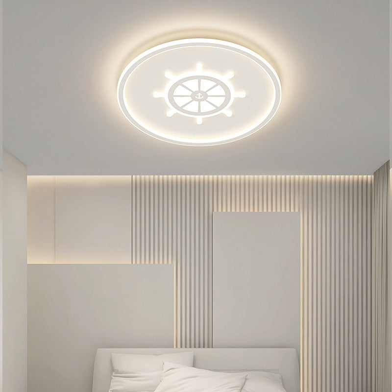 Luz de techo LED empotrada redonda de hierro acrílico minimalista moderna para dormitorio 