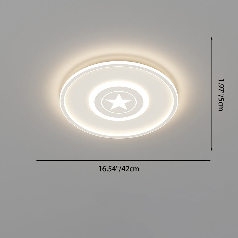 Moderne unbedeutende runde Eisen-Acryl-LED-Deckenleuchte für Schlafzimmer 