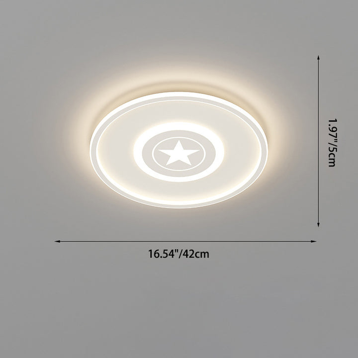 Moderne unbedeutende runde Eisen-Acryl-LED-Deckenleuchte für Schlafzimmer 