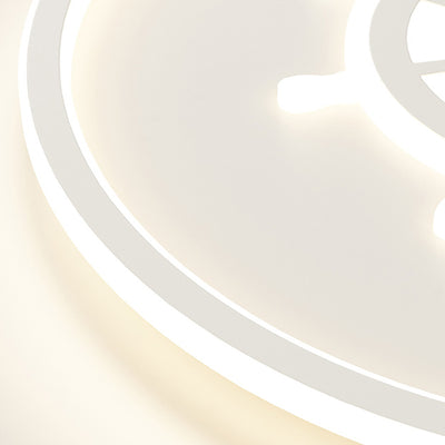 Luz de techo LED empotrada redonda de hierro acrílico minimalista moderna para dormitorio 
