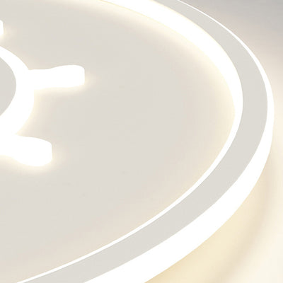 Luz de techo LED empotrada redonda de hierro acrílico minimalista moderna para dormitorio 
