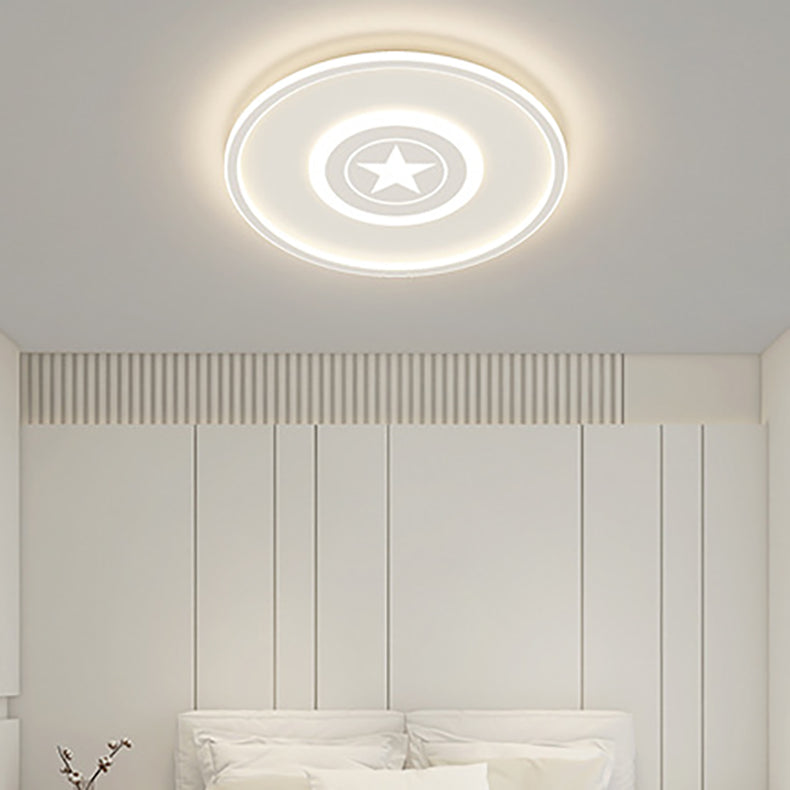 Moderne unbedeutende runde Eisen-Acryl-LED-Deckenleuchte für Schlafzimmer 