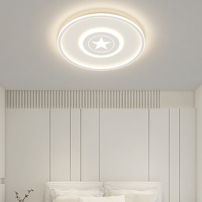 Luz de techo LED empotrada redonda de hierro acrílico minimalista moderna para dormitorio 