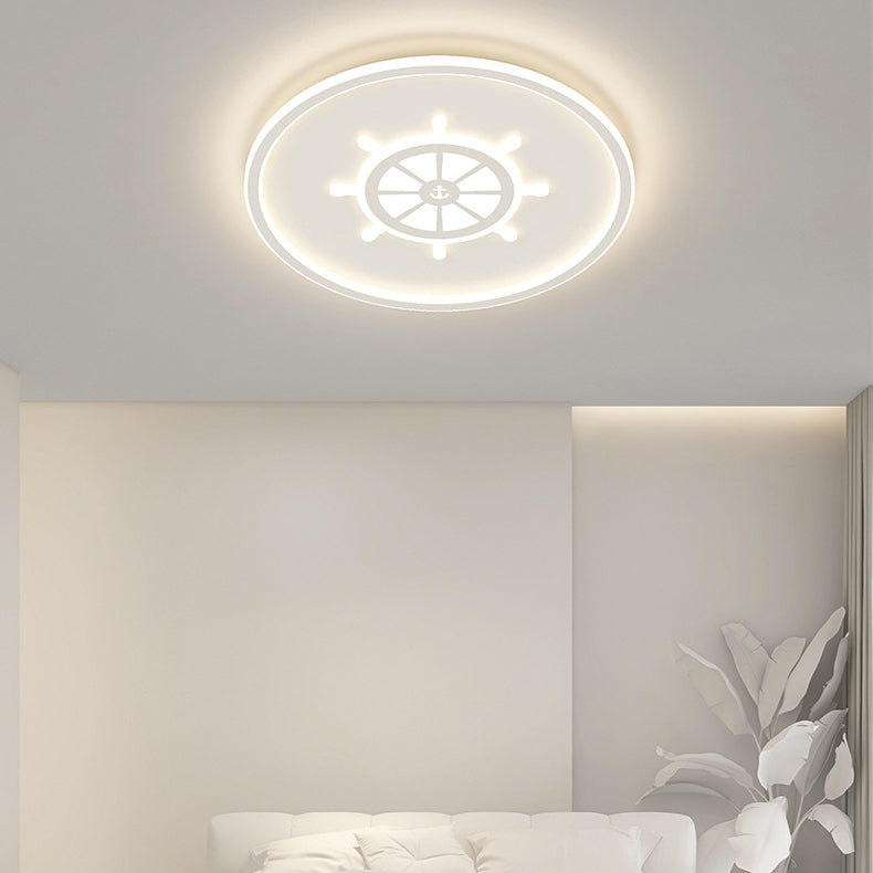 Luz de techo LED empotrada redonda de hierro acrílico minimalista moderna para dormitorio 