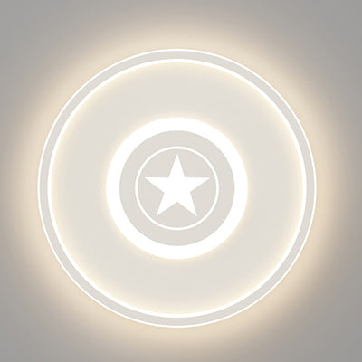 Luz de techo LED empotrada redonda de hierro acrílico minimalista moderna para dormitorio 