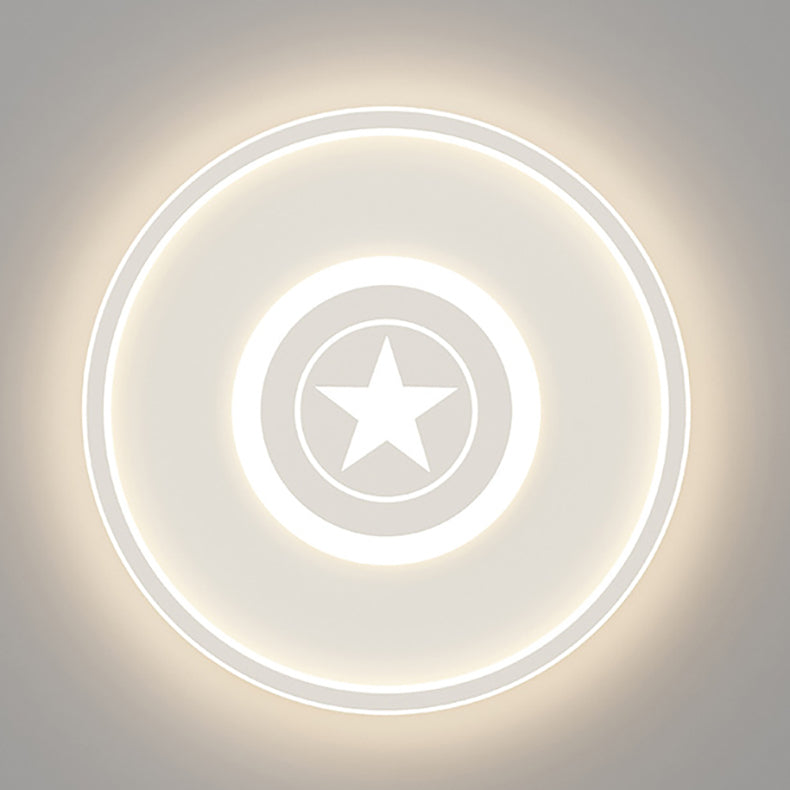 Luz de techo LED empotrada redonda de hierro acrílico minimalista moderna para dormitorio 