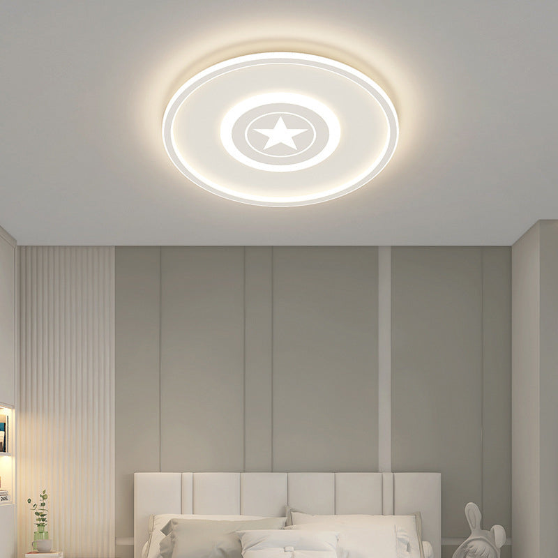 Luz de techo LED empotrada redonda de hierro acrílico minimalista moderna para dormitorio 