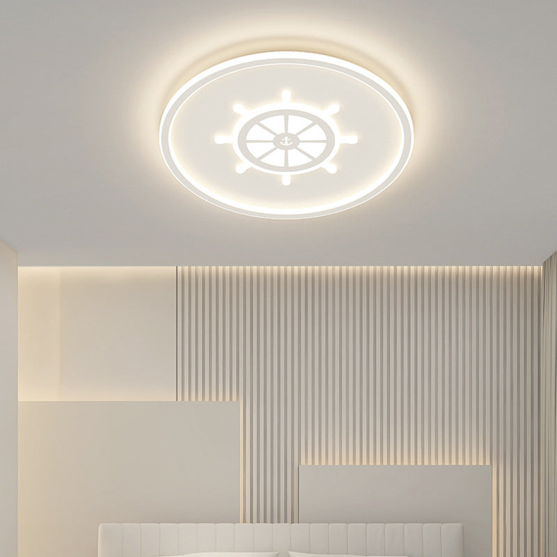 Moderne unbedeutende runde Eisen-Acryl-LED-Deckenleuchte für Schlafzimmer 