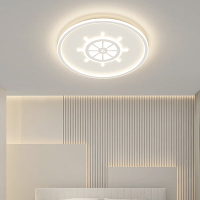 Luz de techo LED empotrada redonda de hierro acrílico minimalista moderna para dormitorio 