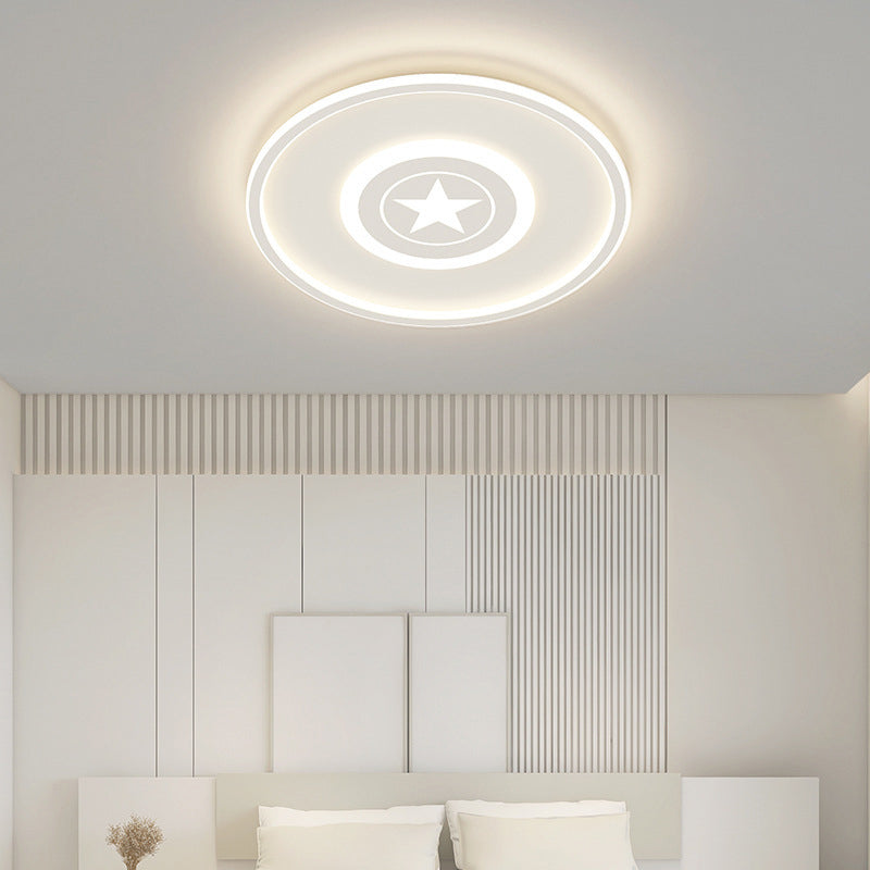 Luz de techo LED empotrada redonda de hierro acrílico minimalista moderna para dormitorio 