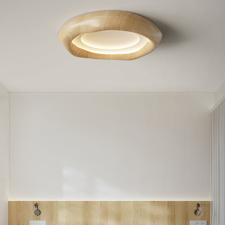 Zeitgenössische skandinavische runde Eisen-Acryl-LED-Unterputz-Deckenleuchte für Schlafzimmer 