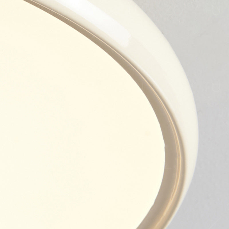 Moderne minimalistische runde Eisen Acryl LED Semi-Flush Mount Deckenleuchte für Schlafzimmer 