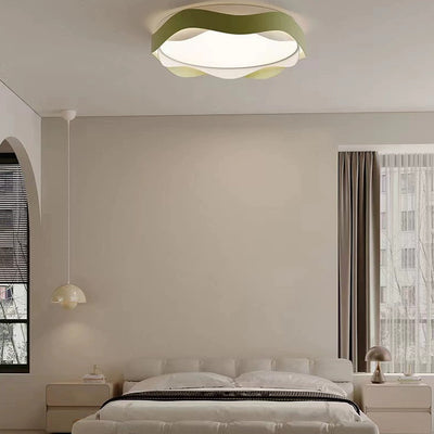 Luz de techo empotrada LED de hierro acrílico redonda minimalista moderna para dormitorio 