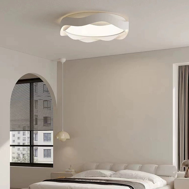 Luz de techo empotrada LED de hierro acrílico redonda minimalista moderna para dormitorio 