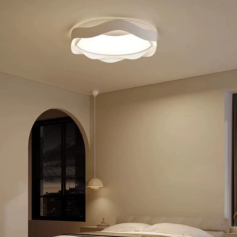 Luz de techo empotrada LED de hierro acrílico redonda minimalista moderna para dormitorio 