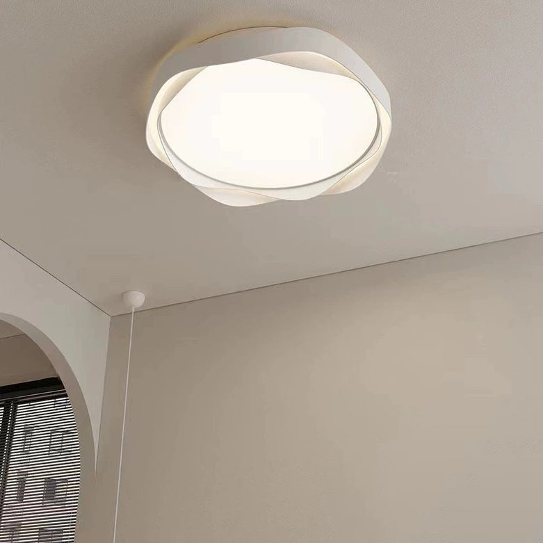 Luz de techo empotrada LED de hierro acrílico redonda minimalista moderna para dormitorio 