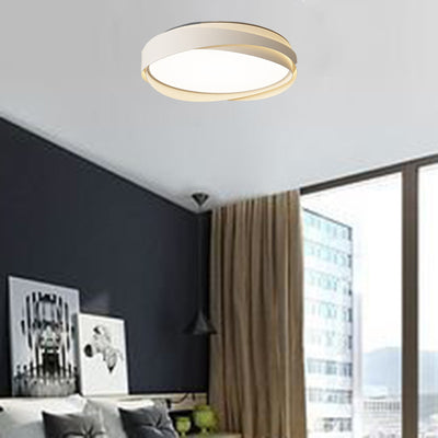 Luz de techo empotrada LED de hierro acrílico redonda minimalista moderna para dormitorio 