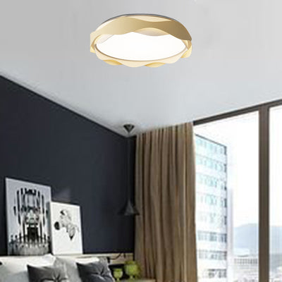 Luz de techo empotrada LED de hierro acrílico redonda minimalista moderna para dormitorio 