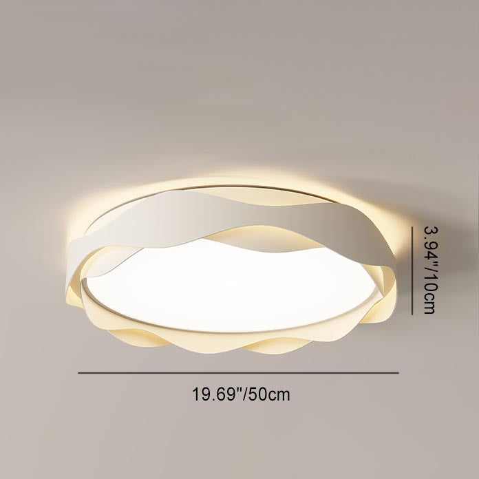 Luz de techo empotrada LED de hierro acrílico redonda minimalista moderna para dormitorio 