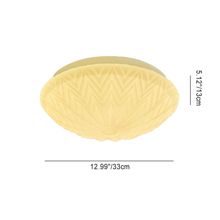 Luz de techo LED empotrada contemporánea escandinava de hierro y vidrio redonda en forma de cúpula ovalada para dormitorio 