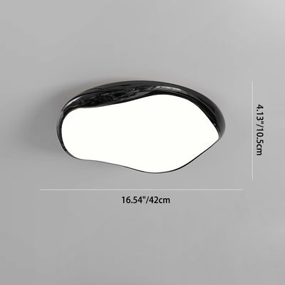 Luz de techo empotrada LED de hierro acrílico redonda irregular crema minimalista moderna para dormitorio 