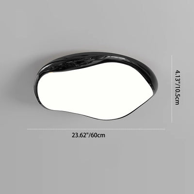 Luz de techo empotrada LED de hierro acrílico redonda irregular crema minimalista moderna para dormitorio 