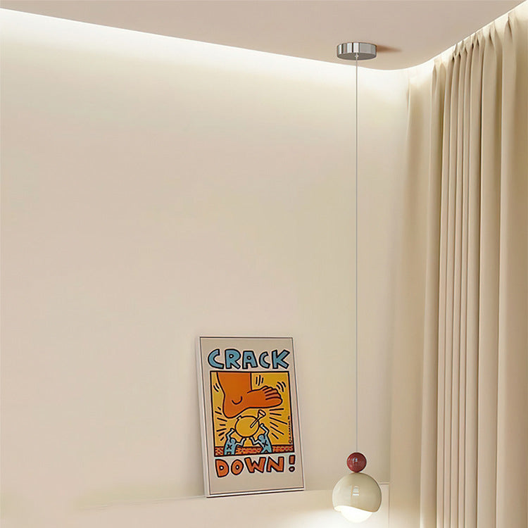 Suspension LED en verre et fer en forme d&