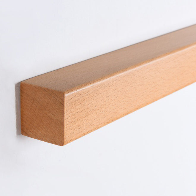 Modern Minimalist Rectangular Linear PVC Wood LED Wall Sconce Lamp For Bedroom