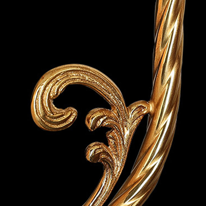 Lampe de table à 1 lumière en verre et laiton gravé avec motif de pétales ronds traditionnel français pour chambre 