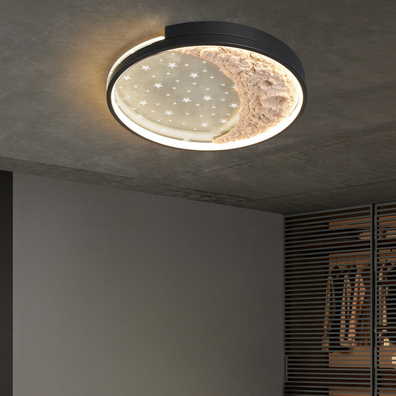Luz de techo empotrada LED minimalista moderna con cúpula redonda de hierro y acrílico para dormitorio 