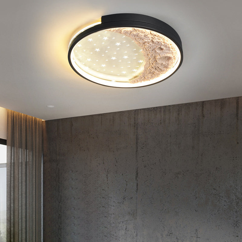 Luz de techo empotrada LED minimalista moderna con cúpula redonda de hierro y acrílico para dormitorio 