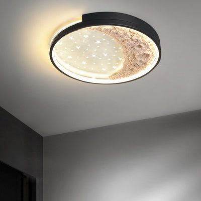 Luz de techo empotrada LED minimalista moderna con cúpula redonda de hierro y acrílico para dormitorio 