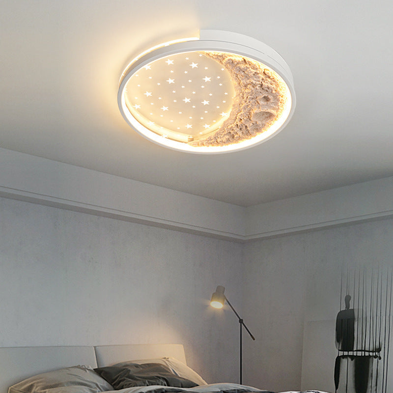 Luz de techo empotrada LED minimalista moderna con cúpula redonda de hierro y acrílico para dormitorio 
