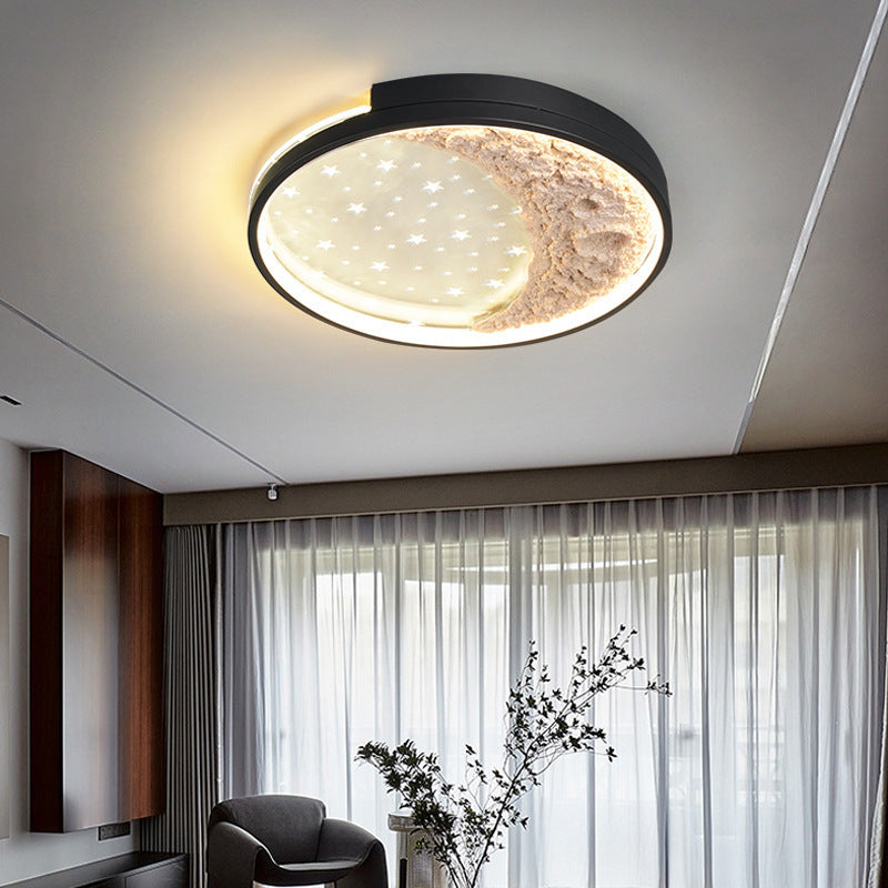 Luz de techo empotrada LED minimalista moderna con cúpula redonda de hierro y acrílico para dormitorio 