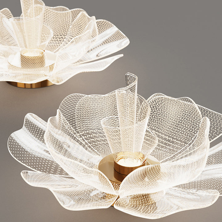 Moderne Luxus Blume Blütenblatt Dome Eisen Acryl LED Unterputz Deckenleuchte für Schlafzimmer 