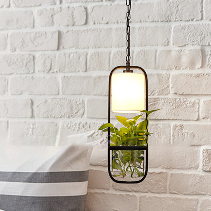 Suspension lumineuse rectangulaire Art Déco moderne en fer et verre avec plantes aquatiques pour salon 