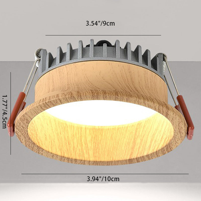 Lampe traditionnelle vintage à trou, vasque ronde, aluminium, acrylique, plafonnier LED encastré pour chambre 
