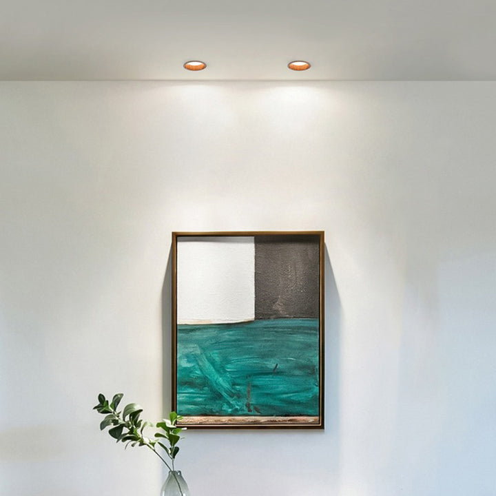 Lampe traditionnelle vintage à trou, vasque ronde, aluminium, acrylique, plafonnier LED encastré pour chambre 