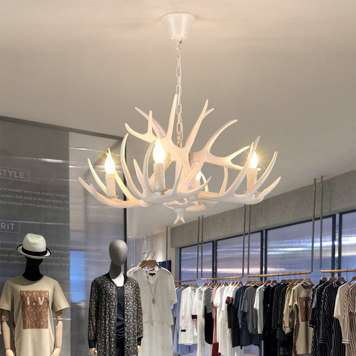 Chandelier moderne Art Déco en forme de bois de fer PVC 4/6/8/9/12 lumières pour salle à manger 