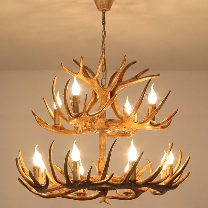 Chandelier moderne Art Déco en forme de bois de fer PVC 4/6/8/9/12 lumières pour salle à manger 