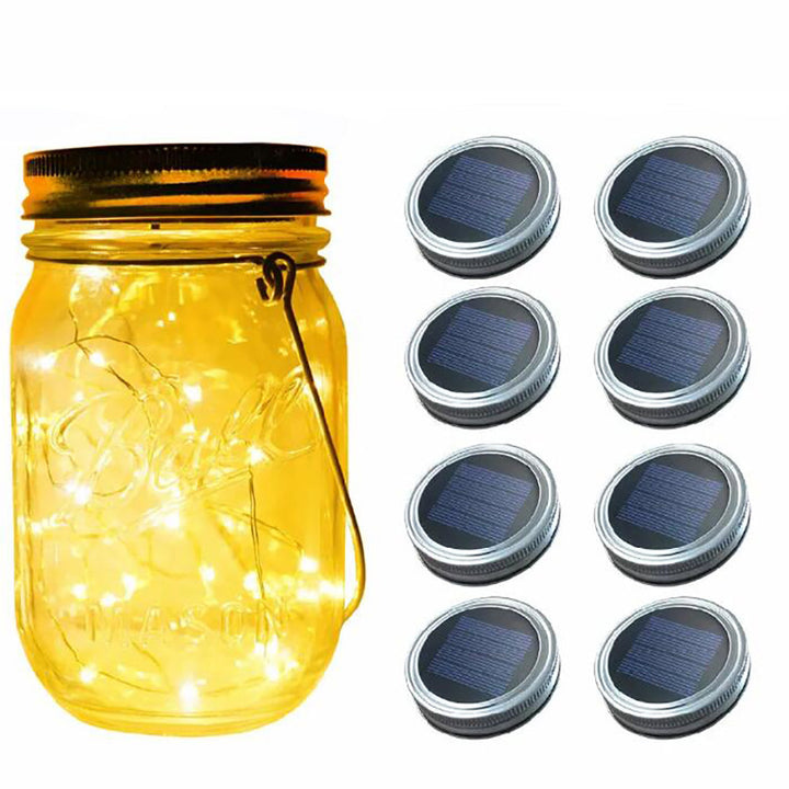 Lampe extérieure LED en verre inoxydable en forme de cylindre avec bouteille étoilée solaire simple et moderne, étanche pour jardin 