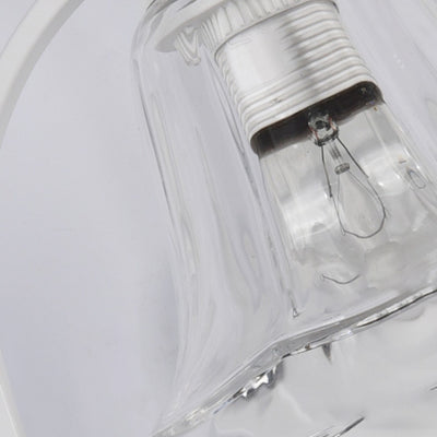 Lámpara de aplique de pared de 1 luz contemporánea creativa en forma de pétalo cilíndrico de hierro, vidrio, cerámica y resina para dormitorio 