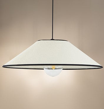 Suspension lumineuse à 1 ampoule en tissu prismatique rond traditionnel japonais pour chambre 