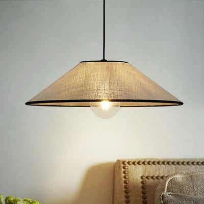 Suspension lumineuse à 1 ampoule en tissu prismatique rond traditionnel japonais pour chambre 