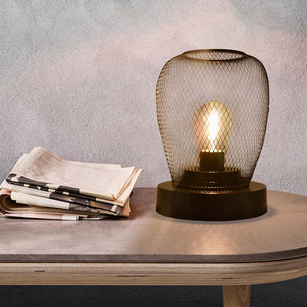 Moderne unbedeutende runde ovale ABS-Hardware-LED-Tischlampe für Schlafzimmer 